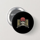Skeleton Trucker Lazy Halloween Kostüm Skull Truc Button (Vorne & Hinten)