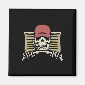 Skeleton Trucker Lazy Halloween Kostüm Skull Truc Magnet