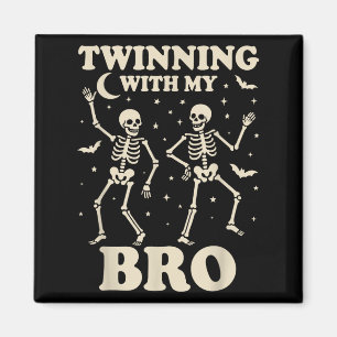 Skeleton Twin Boys Girls Best Friend, Halloween Sk Magnet