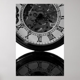 Skeleton Uhr Poster