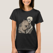 Skeleton umarmt Capybara Halloween Capy Lover Spo T-Shirt (Vorderseite)