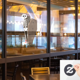 Skeleton und Coffin Halloween Design Fensteraufkleber