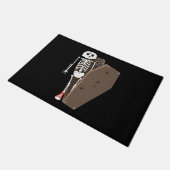 Skeleton und Coffin Halloween Design Fußmatte (Schrägansicht)