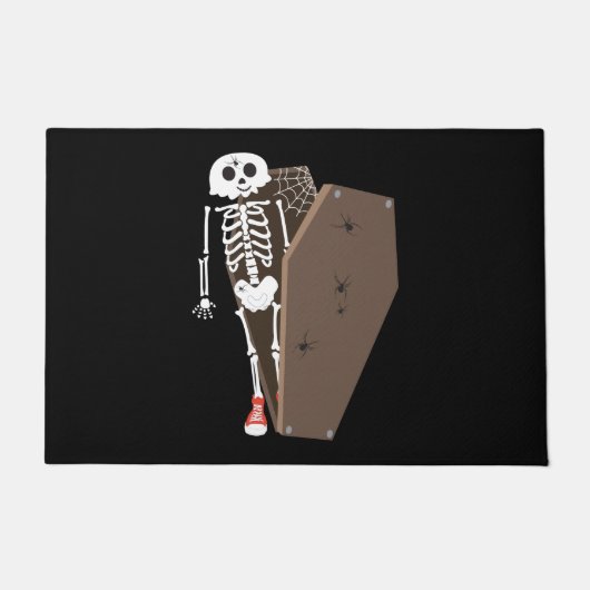 Skeleton und Coffin Halloween Design Fußmatte (Vorderseite)