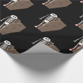 Skeleton und Coffin Halloween Design Geschenkpapier (Ecke)
