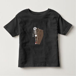 Skeleton und Coffin Halloween Design Kleinkind T-shirt
