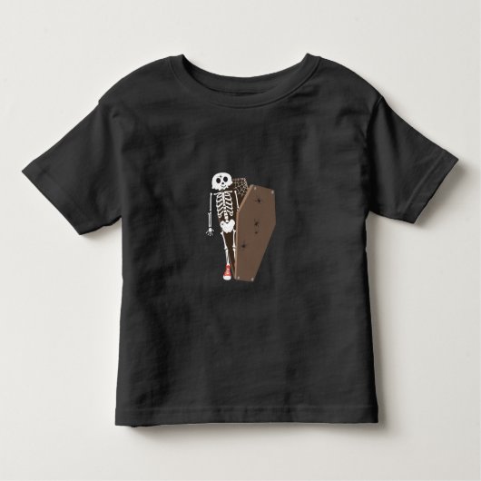 Skeleton und Coffin Halloween Design Kleinkind T-shirt (Vorderseite)