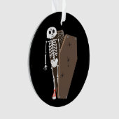 Skeleton und Coffin Halloween Design Ornament (Vorderseite)