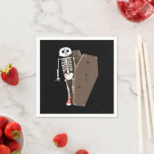 Skeleton und Coffin Halloween Design Serviette (Beispiel)