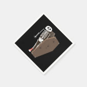 Skeleton und Coffin Halloween Design Serviette (Ecke)