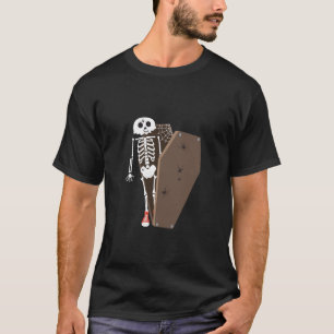 Skeleton und Coffin Halloween Design T-Shirt
