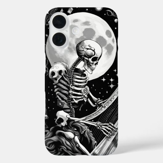 Skeleton und Harfe III Case-Mate iPhone Hülle (Rückseite)