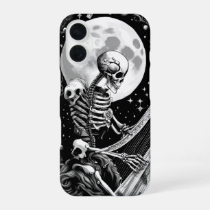 Skeleton und Harfe III iPhone 16 Hülle