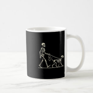 Skeleton und Hund Lazy Halloween Kostüm Funny Skul Kaffeetasse