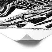 "Skeleton Undertaker" um 1800 in Mexiko. Poster (Ecke)