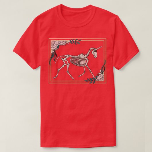 Skeleton Unicorn T-Shirt (Design vorne)