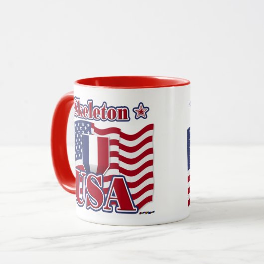 Skeleton USA Tasse (Vorderseite Links)