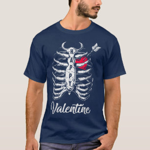 Skeleton Valentine Goth Gothic Valentinstag Coup T-Shirt