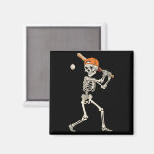Skeleton Vater Groovy Dada Halloween Kostümpocket Magnet (Vorderseite/Rückseite)