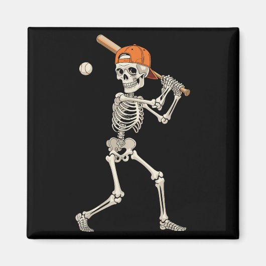 Skeleton Vater Groovy Dada Halloween Kostümpocket Magnet (Vorne)