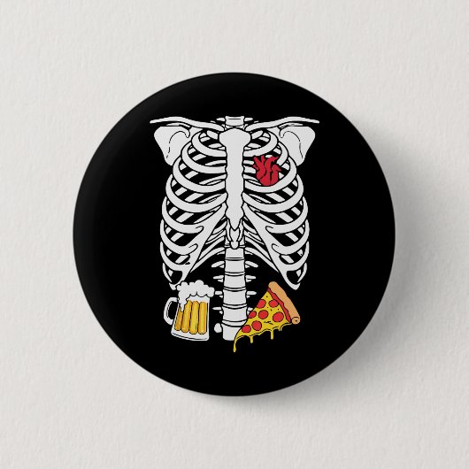 Skeleton Vater Halloween Pregnancy Couches Kostüme Button (Vorderseite)