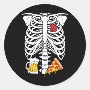 Skeleton Vater Halloween Pregnancy Couches Kostüme Runder Aufkleber