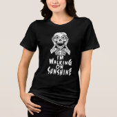 Skeleton Vibes: Walking on Sunshine! Tri-Blend Shirt (Vorderseite)