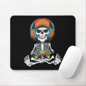 Skeleton Video Game Halloween Gaming Gamer Boys Me Mousepad (Mit Mouse)