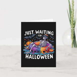 Skeleton Wartete nur zu Halloween Spooky-Saison Karte