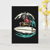 SKELETON WAVE RIDER SURF WAVES KARTE (Gelbe Blume)