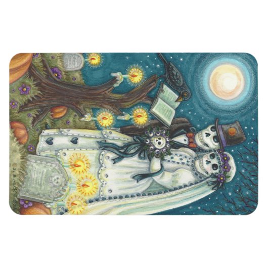 SKELETON WEDD IN FRIEDHOF MAGNET Rectangle (Horizontal)