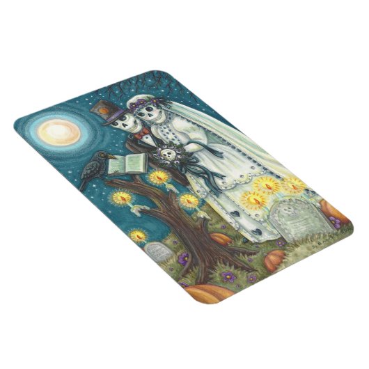 SKELETON WEDD IN FRIEDHOF MAGNET Rectangle (Rechte Seite)