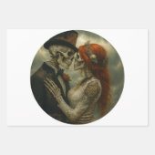 Skeleton Wedding Couple Decoupage Paper Geschenkpapier Set (Vorderseite 2)
