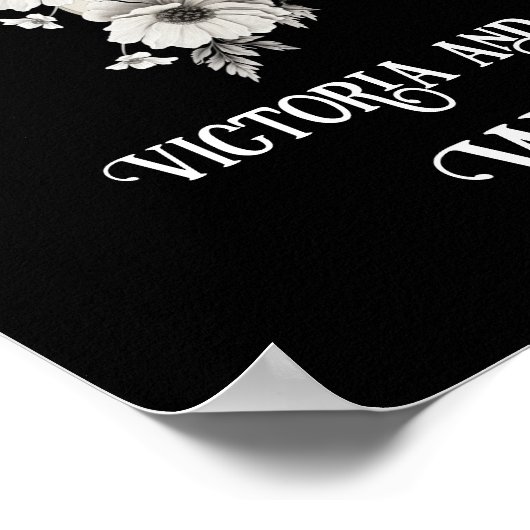 Skeleton Wedding Couple Wedding Willkommenszeichen Poster (Ecke)