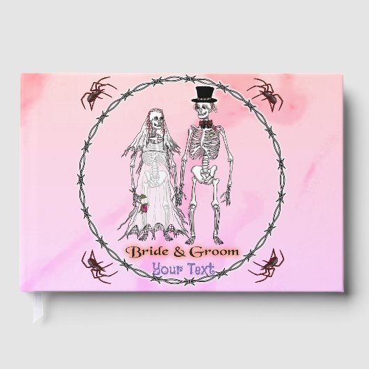Skeleton Wedding Gästebuch (Vorderseite)