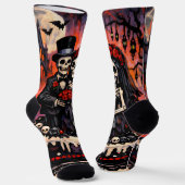 Skeleton Wedding, gothic Lovers Embrace Socken (Gewinkelt)