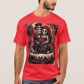 Skeleton Wedding, gothic Lovers Embrace  T-Shirt (Vorderseite)