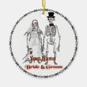 Skeleton Wedding Keramikornament (Vorne)