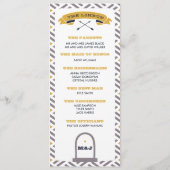 Skeleton Wedding Program - Navy und Senf Programm (Rückseite)