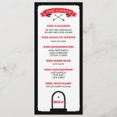 Skeleton Wedding Program - Schwarz und Rot Programm (Rückseite)