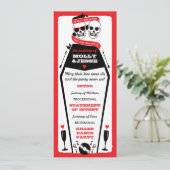 Skeleton Wedding Program - Schwarz und Rot Programm (Stehend Vorderseite)