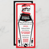 Skeleton Wedding Program - Schwarz und Rot Programm (Vorne/Hinten)