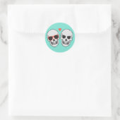 Skeleton Wedding (Türkis) Umschlag Aufkleber (Tasche)