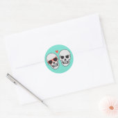 Skeleton Wedding (Türkis) Umschlag Aufkleber (Umschlag)
