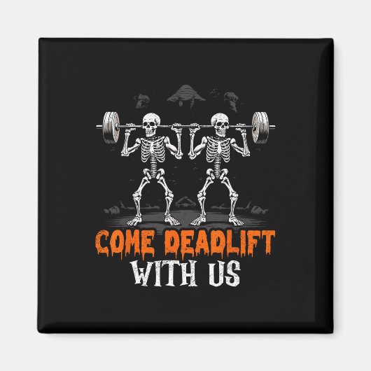 Skeleton Weightlifter Bodybuilder Workout-Fitness Magnet (Vorne)