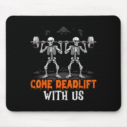 Skeleton Weightlifter Bodybuilder Workout-Fitness Mousepad (Vorne)