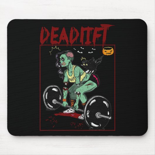Skeleton Weightlifter Bodybuilder Workout-Fitness Mousepad (Vorne)