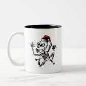 Skeleton Weihnachten Zweifarbige Tasse (Links)
