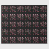 Skeleton Weihnachts-Tanz Skeleton Lights Merry Geschenkpapier (Flach)