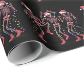 Skeleton Weihnachts-Tanz Skeleton Lights Merry Geschenkpapier (Rolleneckpunkt)